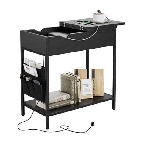 Nicehill Side Table with Charging Station Cover