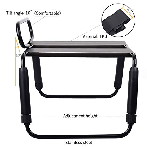 Titivate Adjustable Folding Chair Portable Position Assist Chair Couples Stool Detachable Stool Elastic Furniture For Bedroom Bathroom Bear Weight Up To 300 Pounds #TOP4