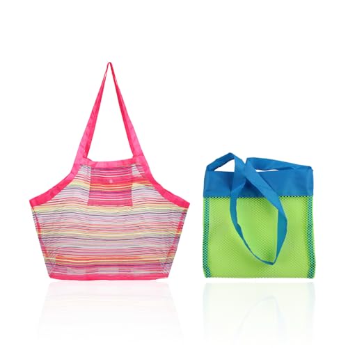 YSDYY 2 Bolsas De Almacenamiento con Gran Capacidad, Bolsas De Juguete De Playa, Bolsas De Almacenamiento Plegables, Adecuadas para Compras, Viajes Y Playas.