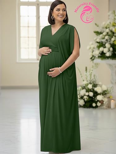 Image of KOH KOH Womens Long V-Neck Grecian Goddess Wedding Guest Maxi Dress Gown