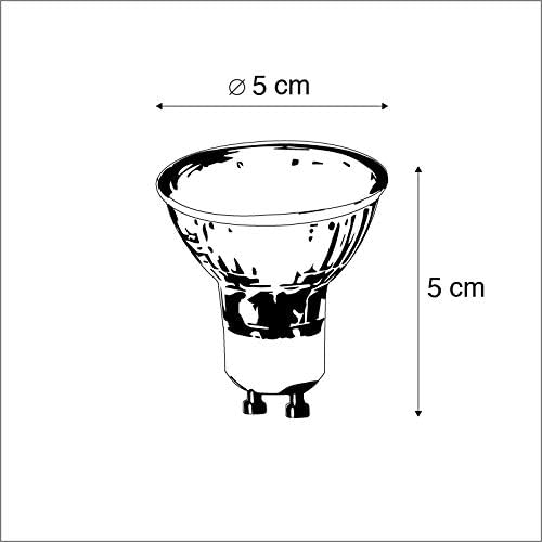 Luedd GU10 LED lamp with dimensions