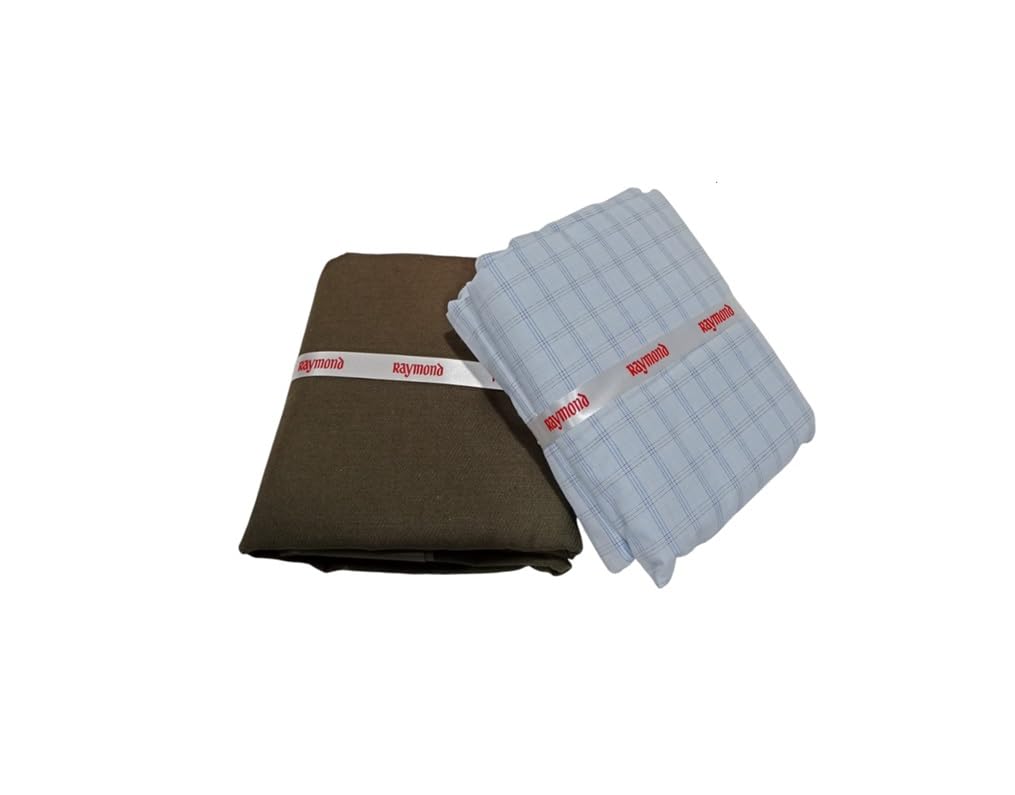 Men's Pure Cotton Shirt and Cotton Trouser Unstitched Fabric Set (Multicolour_Free Size) 316-image-45