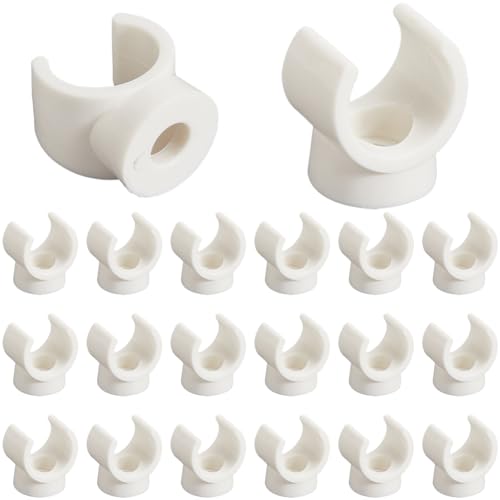 GORGECRAFT Lot de 20 clips PEX 13 mm PVC Blanc U Forme Fixation Sûre