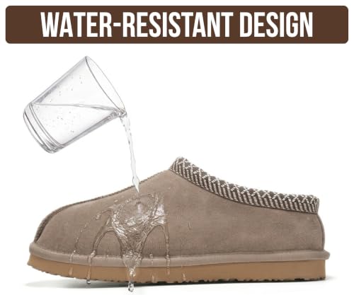 Image of Project Cloud Mens Slippers Genuine Leather Australian Shearling Slippers