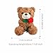 Imagen de CBMZHF Oso de peluche con rosa roja, marrón