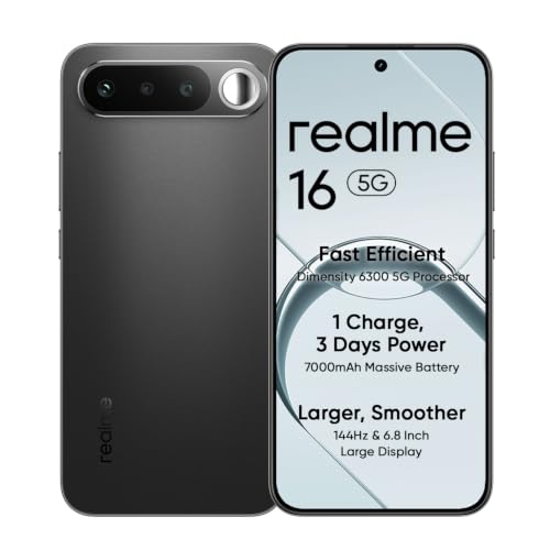realme 16 5G Smartphone 8GB+128GB Black