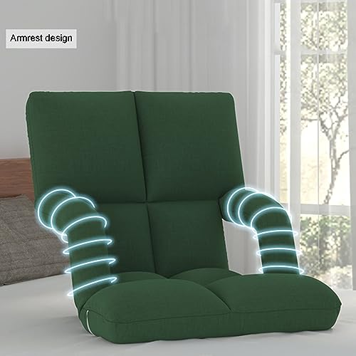 Canapé pliable de sol rouge et fauteuil de lecture inclinable multi-position - 4