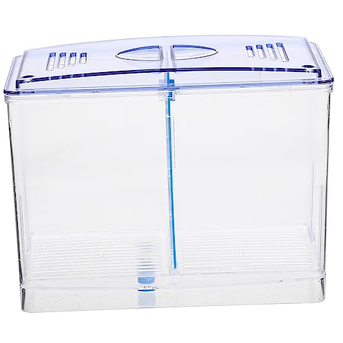 Angoily 小型 ル製 繁殖隔離ボックス 素材 取り外し可能仕切り付き 稚魚飼育用フィーディングケース 水槽内二重独立設計で生存率向上