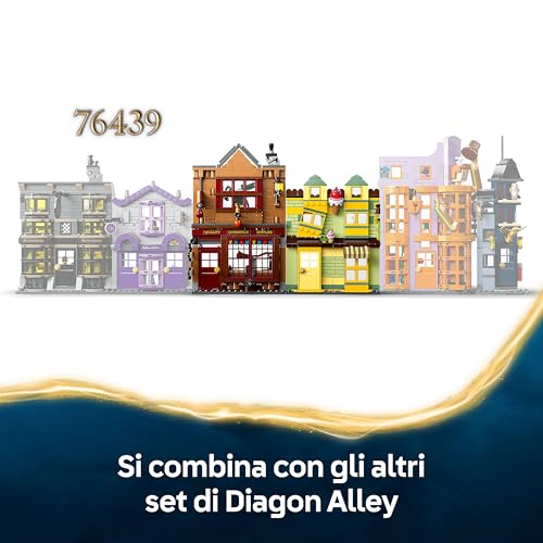 Harry Potter Accessori di Prima Qualità per il Quidditch e Gelateria - 2 Negozi Giocattolo di Diagon Alley, 6 Personaggi e Accessori come la Scopa Nimbus 2000 - Regalo per Bambini da 8 Anni 76452 - Lego - Immagine 5