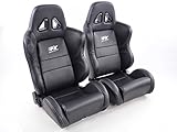 sportsitze recaro mit abe Look Sportsitz Set Dallas Kunstleder schwarz Naht silber