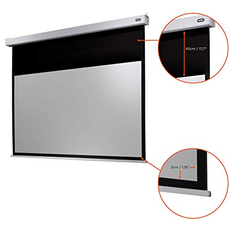 celexon Professional Plus Motor-Leinwand 85 | 180x112 cm 16:10 | elektrische 4K,Full-HD Pr&auml;sentations-Leinwand f&uuml;r Ihren Heimkinobeamer | zur Decken-/ Wand-Montage | mit Fernbedienung