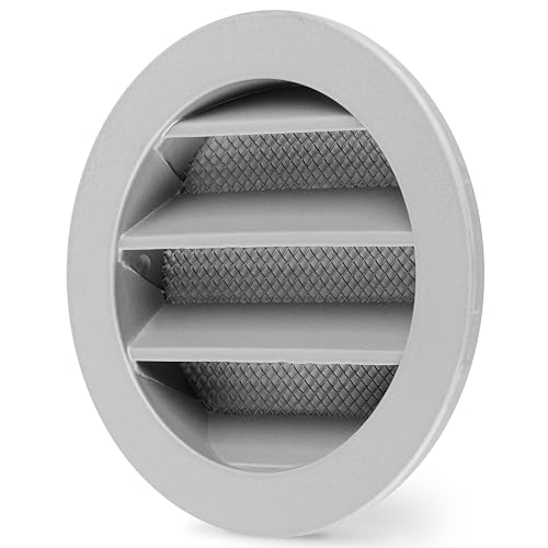calimaero® WSGG Grille Aeration Ronde 80mm Avec Moustiquaire Alu, Intérieur Fonte d'aluminium,...
