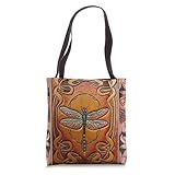 Trending Tees - Dragonfly Sunflower Hippie Tote Bag - White - 16' x 16' - Kids