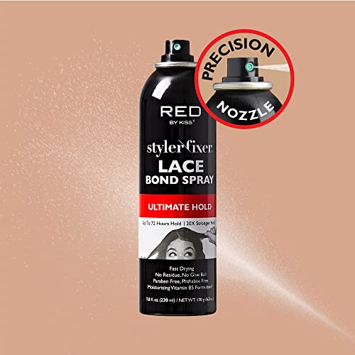 Lace Bond Hold Spray Styler Fixer – The Ultimate Adhesive Spray for Wigs, Active Use, Fast Drying, Up to 72Hours 20X Stronger Hold, Daily Wig Applications