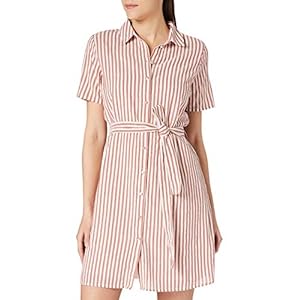 PIECES Pcreya Ss Shirt Dress Kac Fc dames Gekleed