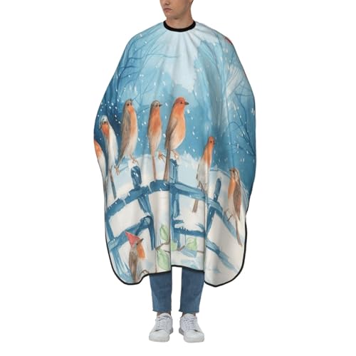 Capa cortar pelo ajustable e impermeable para proteger la ropa en barberías 1