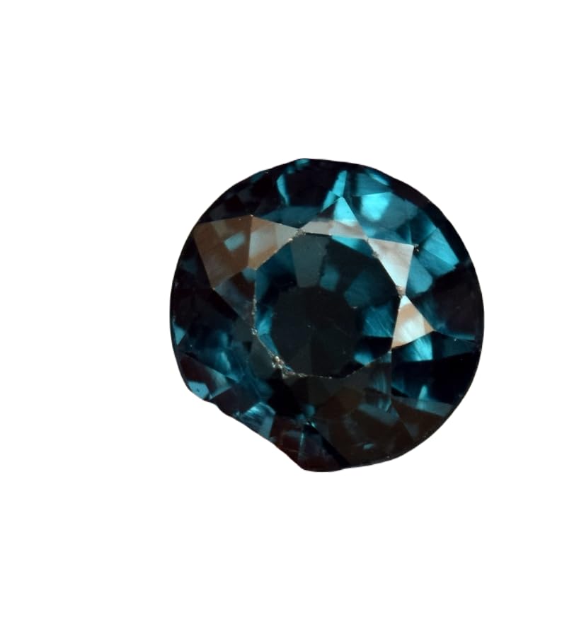 Tourmaline indicolite ronde 9,2 mm, une gemme d'exception facettée pour haute joaillerie DIY
