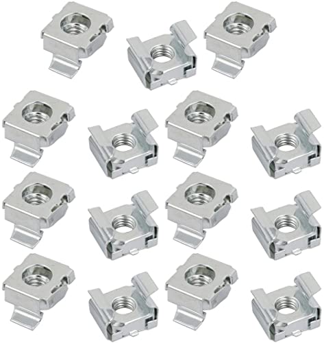XYWHPGV 15pcs M5 Carbon Steel Zinc Plated Cage Nuts Silver Tone for Server Shelf Cabinet (A9f38 64133 c9969 6b68a e1e81 ad4ac