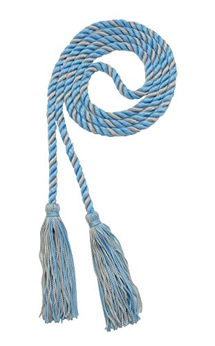Image of Tassel Depot Graduation Honor Cord - LT Blue /Gray - Every School Color Available - Made in USA