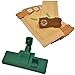 Produktbild Spar Set 30 Staubsaugerbeutel aus mehrlagigem, ungebleichten Spezialpapier UND Bodendüse umschaltbar, mit Rollen geeignet für Vorwerk Kobold VK 118 119 120 121 122 VK118 VK119 VK120 VK121 VK122