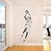 Art Mural - Basketball Superstar Action Motif Sculpté Sticker Mural Basketball Cour Gymnase Peinture Murale Haute Qualité Vinyle 43cmx130cm