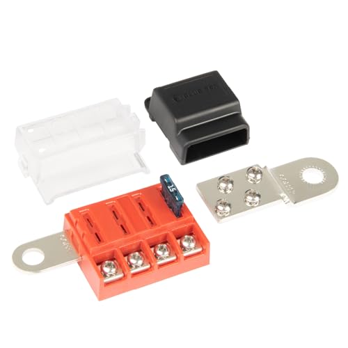 Blue Sea Systems ST Blade Fuse Block, 6 Circuits with Negative Bus