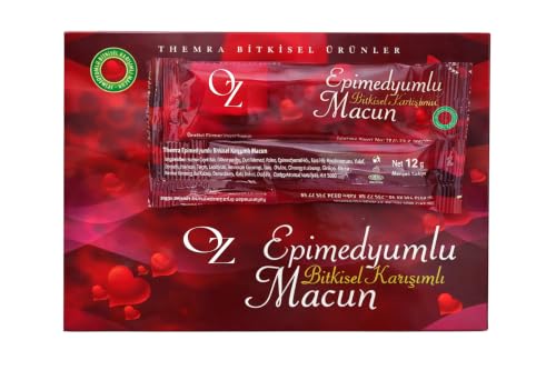 Miel Aphrodisiac OZ Epimedyumlu Macun – Préparation Alimentaire à Base de Miel et Extraits Végétaux – 12 Sachets Individuels – Format Nomade – Coffret Premium
