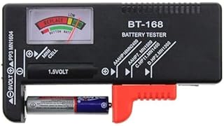 KISUASHI Battery Tester Universal Battery Power Checker Battery Measuring Instrument for AA AAA C D 9V 1.5V Button Cell Batteries, Requires No Battery for Operation.