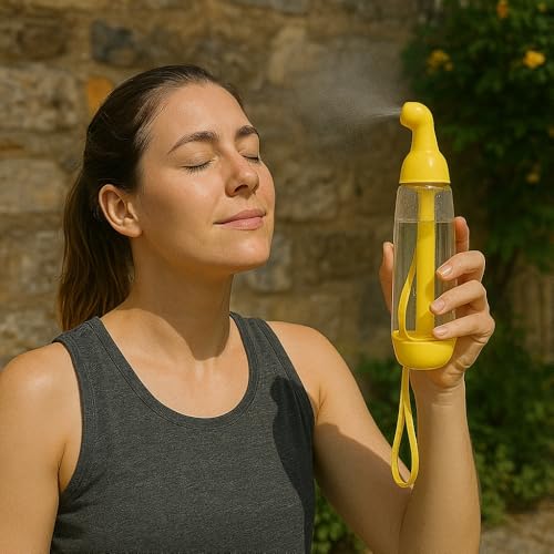 SIROCO Pack de 2 Vaporisateurs Brumisateurs Manuels Rechargeables 22 cm Portables Couleur Aléatoire Idéal Rafraîchir Visage et Corps – vue 4
