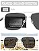 LUENX Polarized Square Aviator Sunglasses for Men Rectangular Mirror Silver Lens Silver Frame 61MM - UV 400 Protection