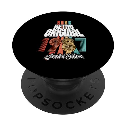 1987 Vintage Cumpleaños Retro Edición Limitada Hombres Mujer PopSockets PopGrip Intercambiable