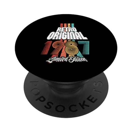 1987 Vintage Cumpleaños Retro Edición Limitada Hombres Mujer PopSockets PopGrip Intercambiable