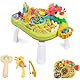 NMM Baby Spieltisch-Baby Spielzeug 9 in 1 Spieltisch, Verschiedene Spiele wie Gopher, Angeln, Karotten ziehen, Käfer fangen, Ostergeschenke ab 3 Jahr Kinder Mädchen Jungen Spiel
