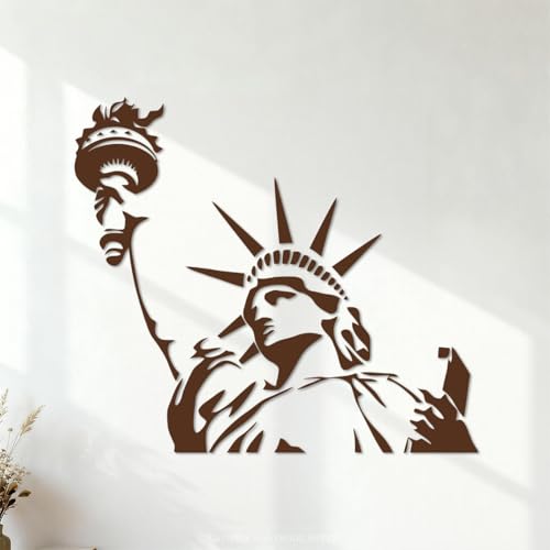 Stickers gravés Statue de la Liberté USA Femme Statue de la Liberté 54.6x61.8cm Installation facile Café