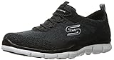 Skechers Sport Women's Gratis Sleek & Chic Fashion Sneaker, Black/White Knit, 8 M US