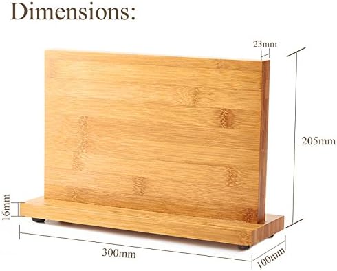 Miniatura 3 de Soporte de almacenamiento magnético para cuchillos de bambú, organizador de cuchillos de cocina, para el hogar, cocina o restaurante