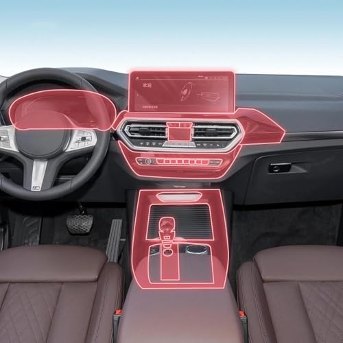 Éviter les rayures sur console centrale BMW X3 X4 avec ce film TPU transparent