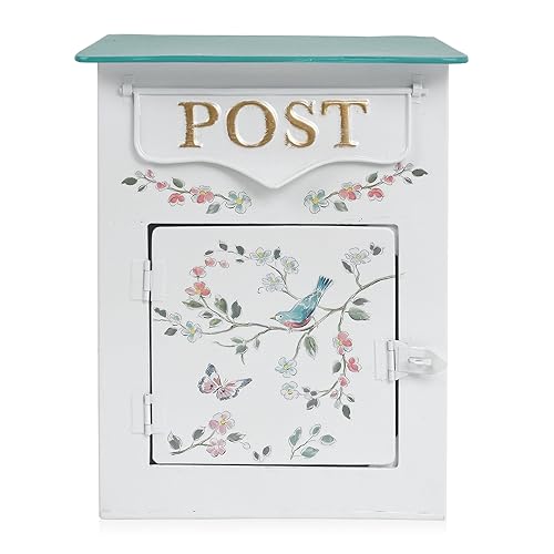 All Chic Mailbox Wall Mount Mailboxes for Outside Vintage Mailbox Mail Boxes/Wall Mount Outside Antique Style Nostalgic Charm Home Decor