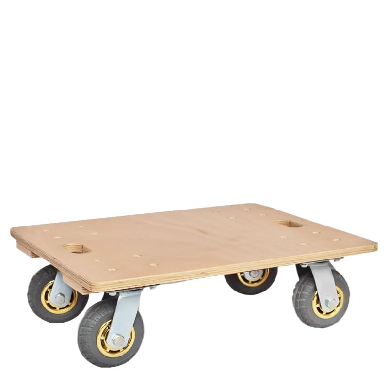 Amazon.co.jp: 平台車 業務用台車 木製 60×50cm 耐荷重150Kg 360度回転 