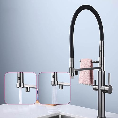 Robinet de cuisine 3 voies pour osmoseur avec mitigeur flexible à 2 modes