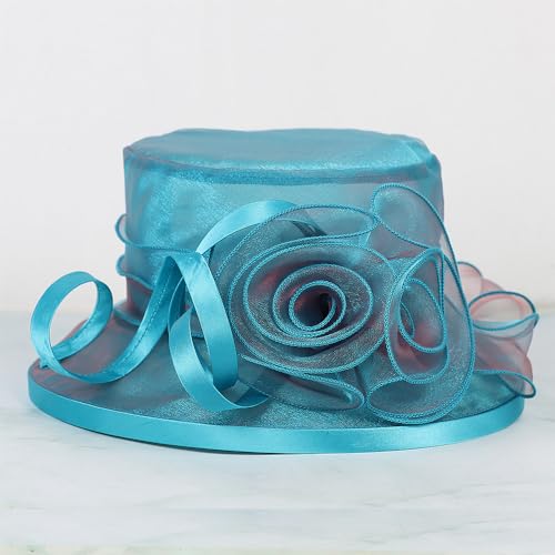 Sombrero de ala ancha de organza Kentucky miniatura 4