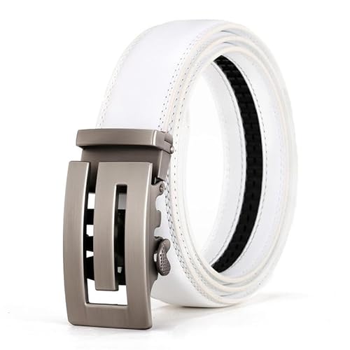 HAKSAI メンズ本革ベルト ホワイト