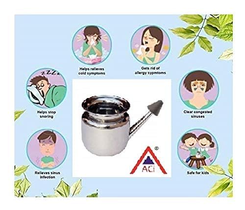 Jal Neti Lota Stainless Steel Neti Pot for Nasal Cleansing and Sinus Relief 2