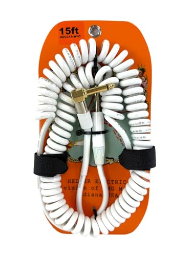 Câble de guitare électrique spiralé 20 AWG compatible basse de 4,6 m