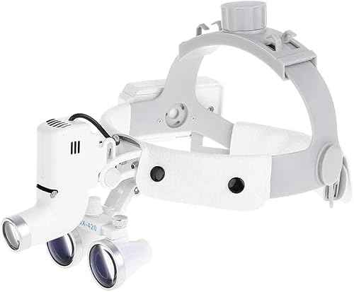 asdchZen Magnifier With Light,Magnifiers Dental Surgical Binocular Headband Loupes With Headlights,Magnifying Glass With 5W Led Headlamp Lights
