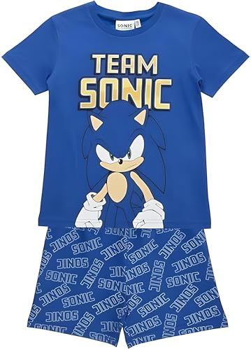 Sonic The Hedgehog Ensemble Pyjama | T-Shirt et Short pour Enfants | Pyjama Complet | Vêtements...