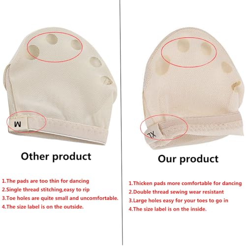 Half Sole Dance Shoes Ballet Lyrical Dance Paws Pads Foot Undies Belly Contemporary Dance Shoes for Women Girls Kids3