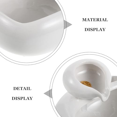 Fuente de cerámica blanca SHINEOFI con agua en circulación para decoración 4