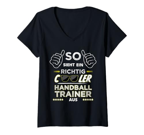 Mujer Cooler Handballtrainer Coach Best Handball Trainer Regalo Camiseta Cuello V