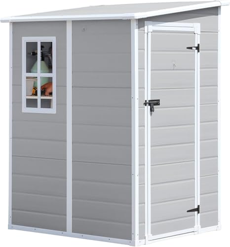 CDCASA 5x4 FT Resin Storage Shed, Waterproof Sheds & Outdoor